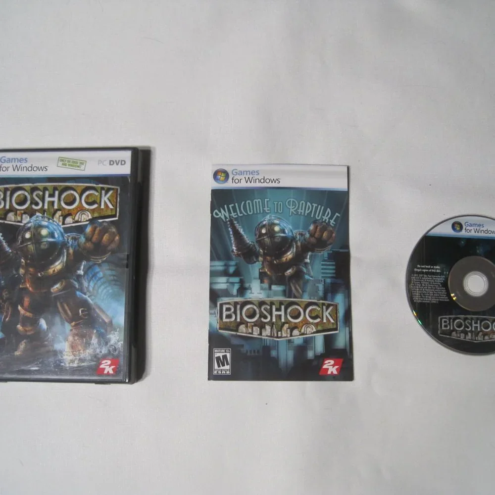 Bioshock for Windows PC DVD 2K Video Game 2007 Complete with Manual (M-Mature)
